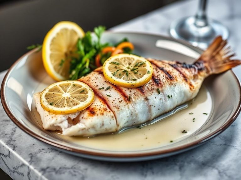 Grilled Pompano with Lemon and Herbs