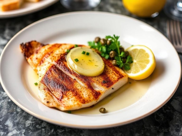 Grilled Pompano with Lemon-Caper Butter