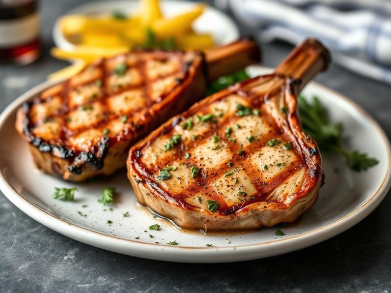 Grilled Pork Chops with Herb Marinade
