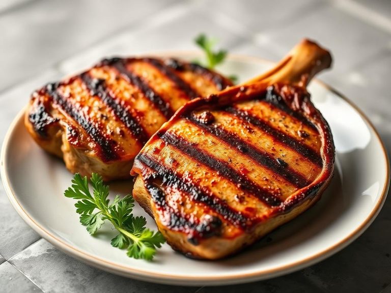 Grilled pork chops