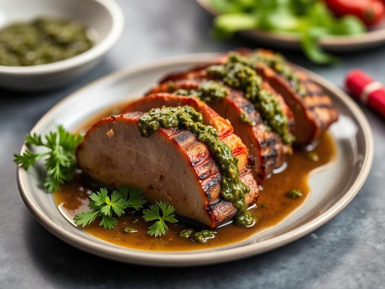 Grilled Pork Tenderloin with Chimichurri