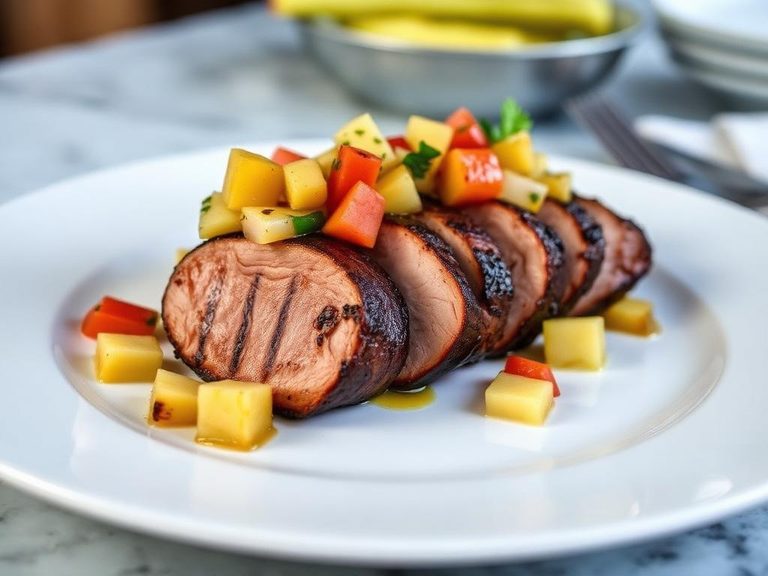 Grilled Pork Tenderloin with Pineapple Salsa