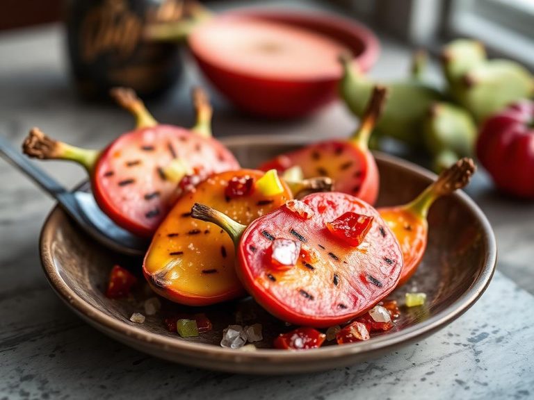 Grilled prickly pear with chili-lime salt
