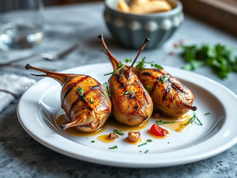 Grilled Quail with Herbs