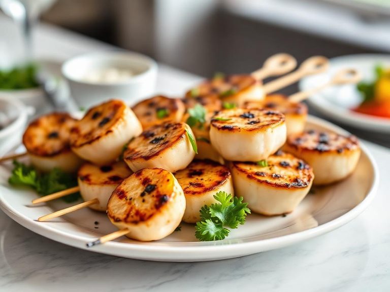 Grilled Scallop Skewers