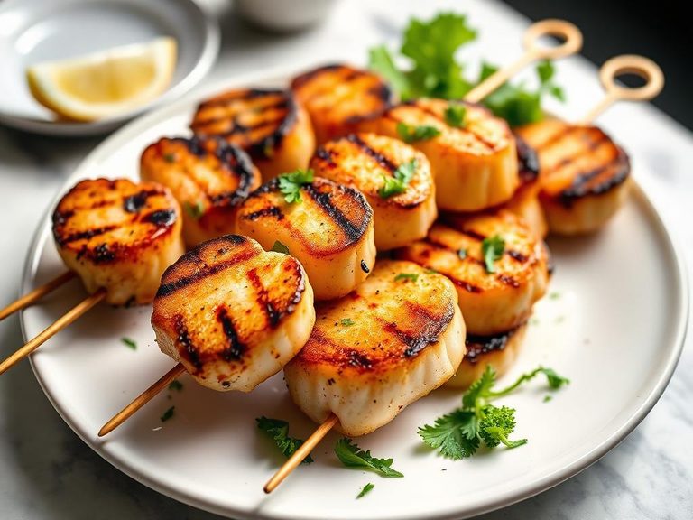 Grilled Scallops on Skewers