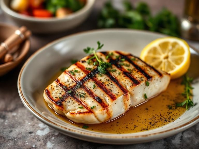 Grilled Scup with Lemon and Herbs