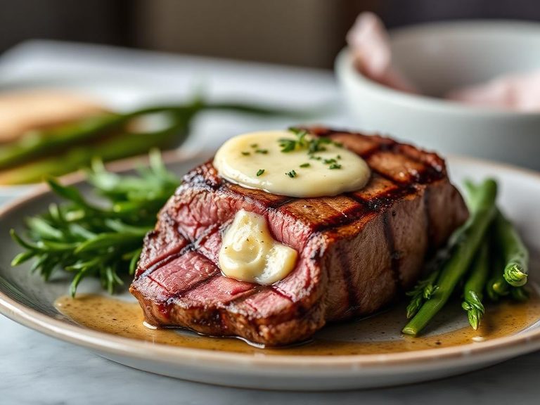 Grilled Sirloin Cap with Garlic Butter