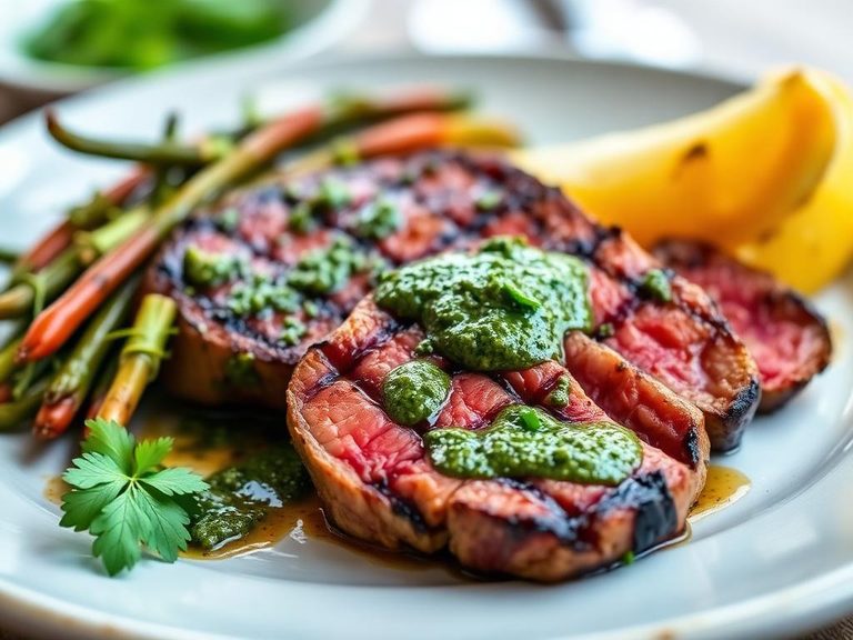 Grilled Sirloin Steak with Chimichurri