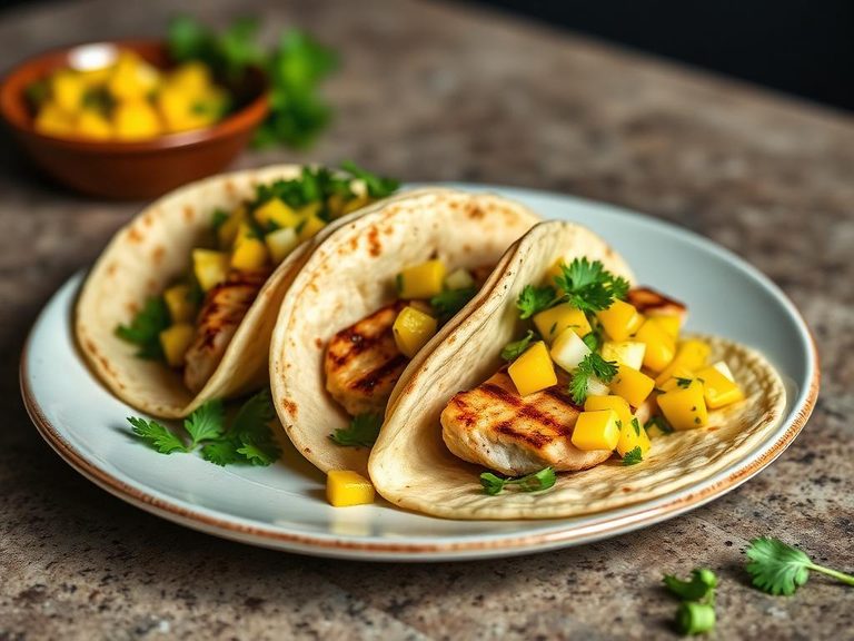 Grilled Snapper Tacos with Mango Salsa
