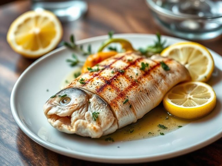 Grilled Sole with Lemon and Herbs