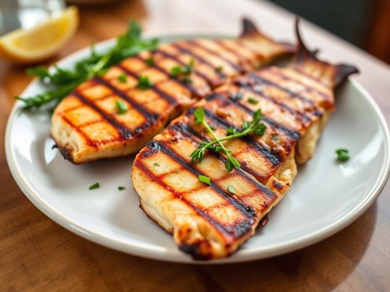Grilled Spanish Mackerel Steaks