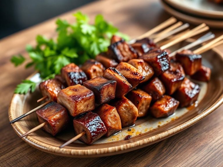 Grilled Spleen Skewers (Street food in parts of Asia)