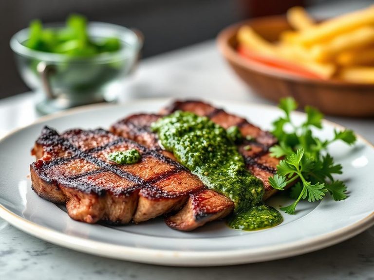 Grilled Steak with Chimichurri