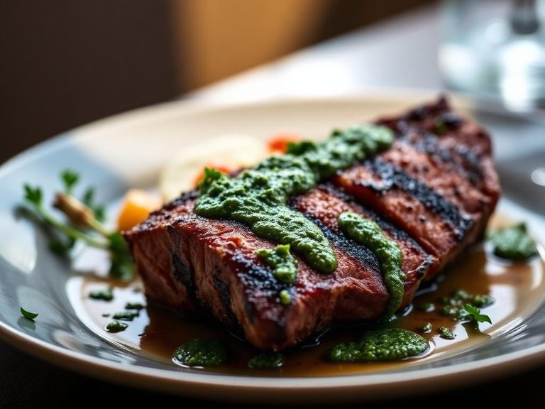 Grilled Strip Steak with Chimichurri