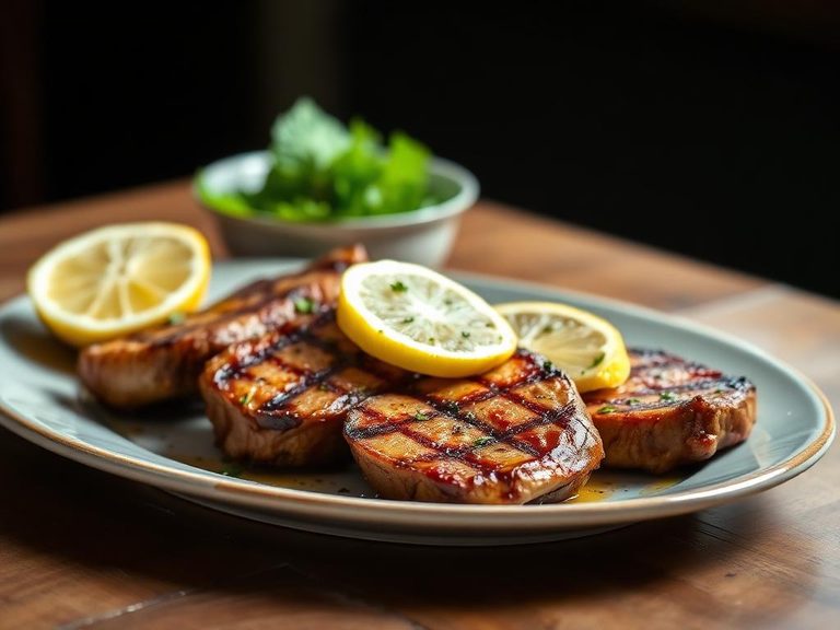 Grilled Sweetbreads with Lemon