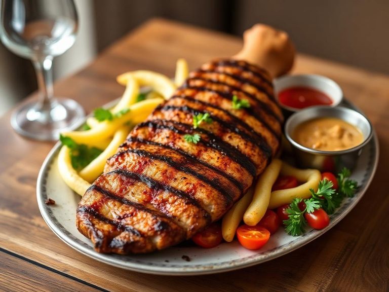 Grilled Thüringer platter with sides