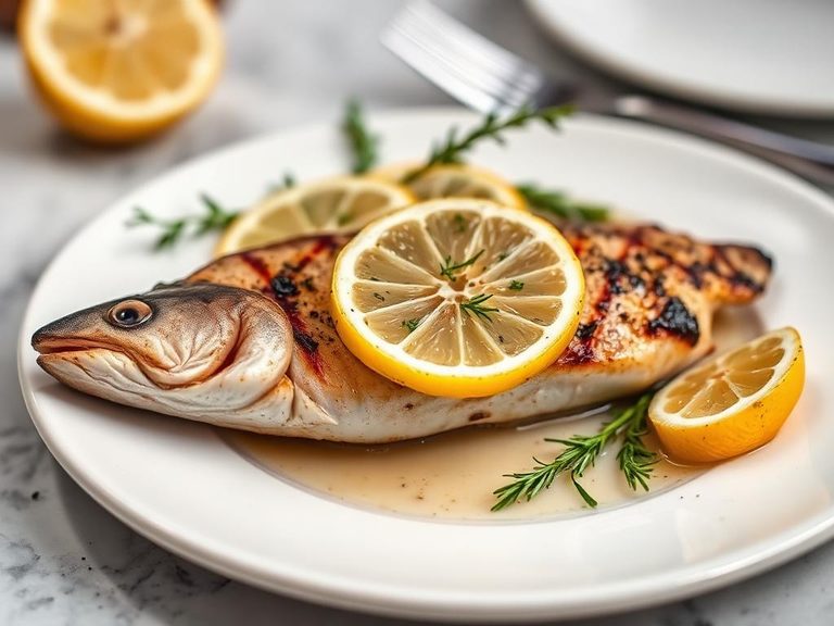 Grilled Trout with Lemon and Herbs