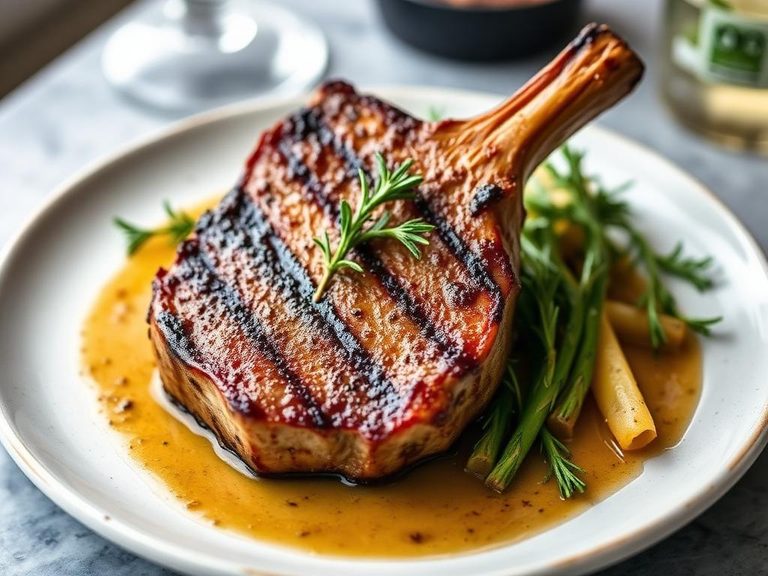 Grilled Veal Chop with Rosemary