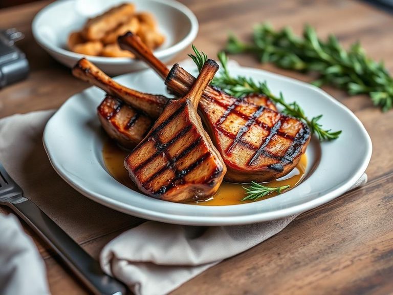 Grilled Veal Chops with Rosemary