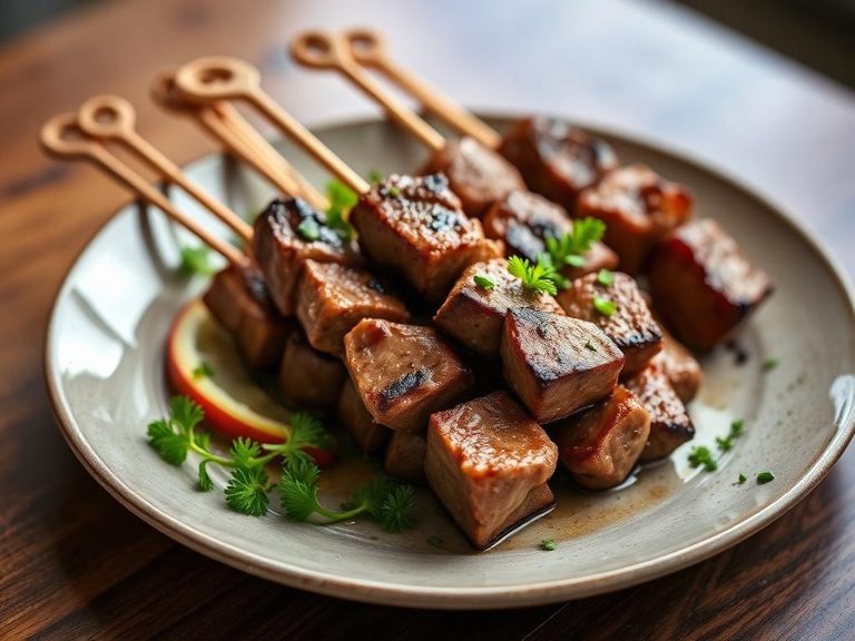 Grilled Veal Offal Skewers