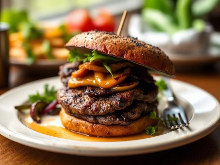 Grilled venison burgers