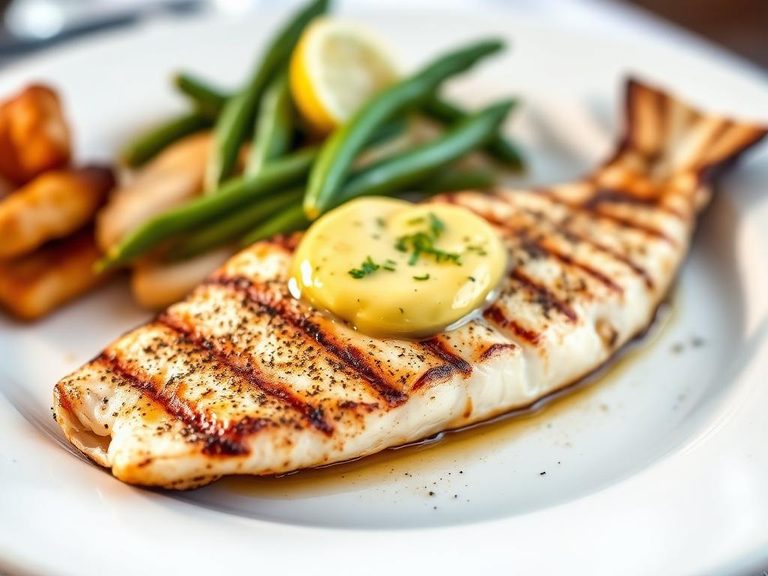 Grilled Whitefish with Garlic Butter