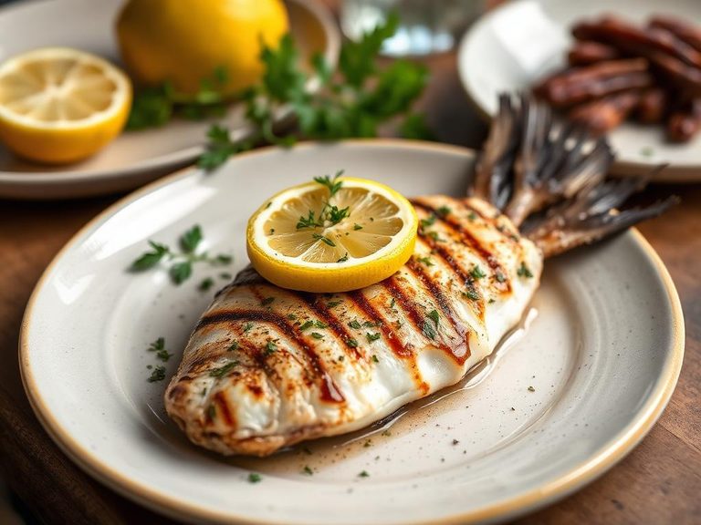 Grilled Whiting with Lemon and Herbs