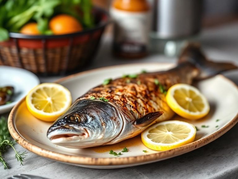 Grilled Whole Trout with Lemon and Herbs