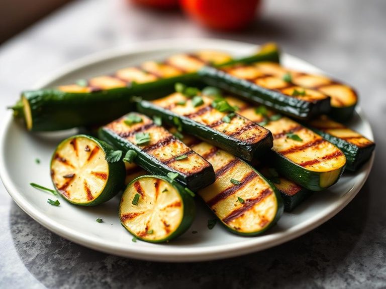 Grilled Zucchini with Herbs