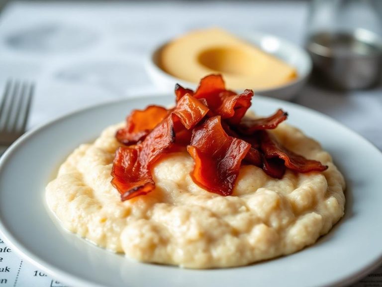 Grits-style savory Cream of Wheat with bacon