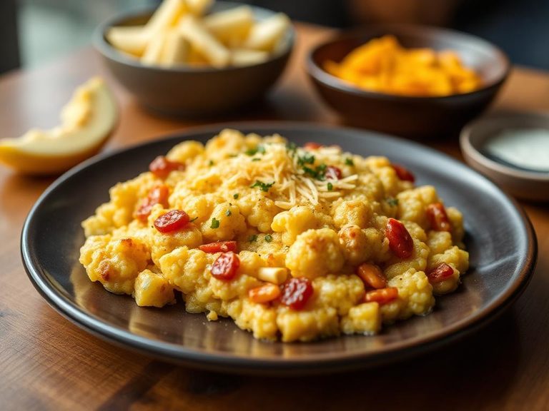 Grits-style savory dish with cheese