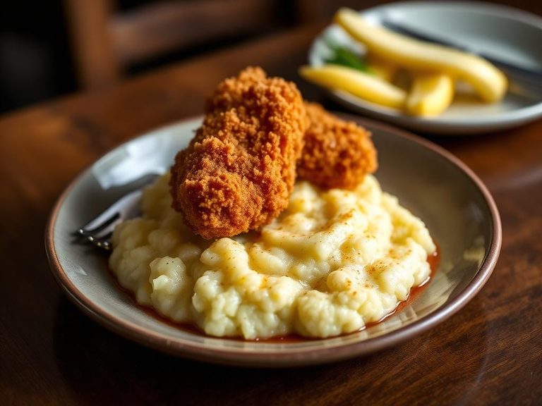 Grits with Fried Catfish
