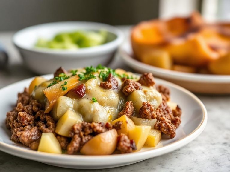 Ground Beef and Potato Gratin