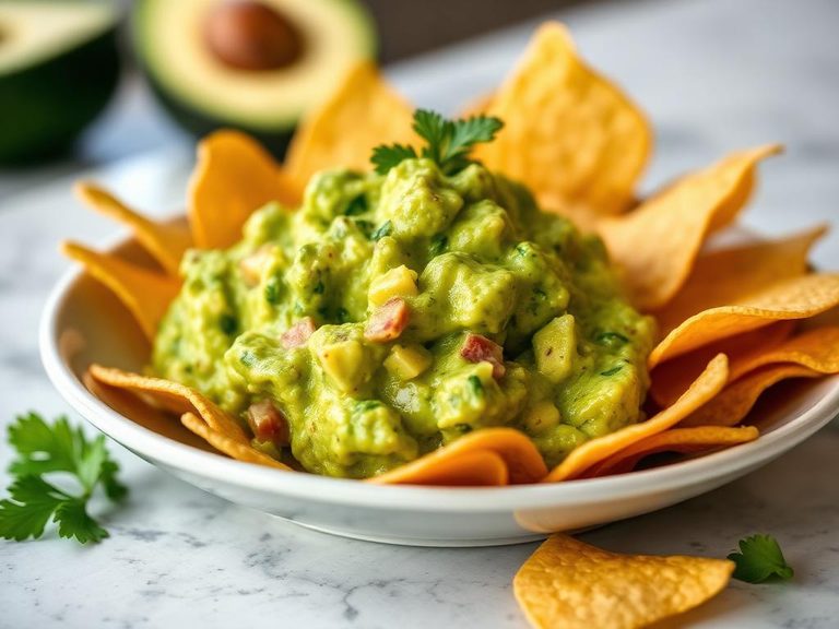 Guacamole with chips