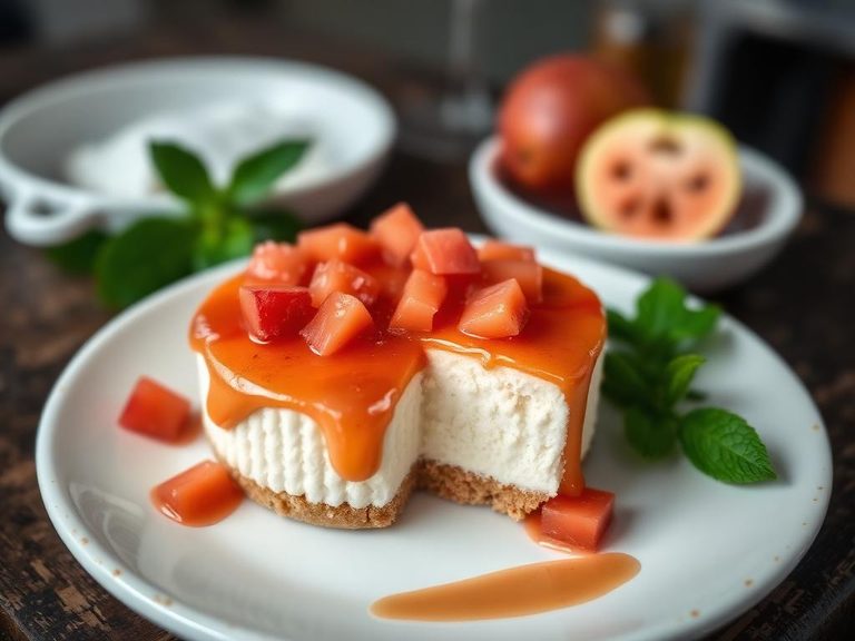 Guava cheesecake topping