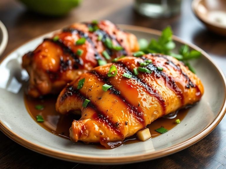Guava-glazed grilled chicken