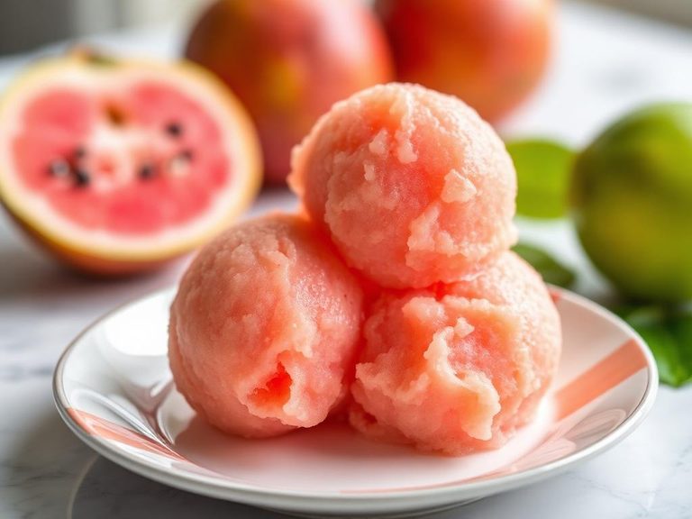 Guava ice cream or sorbet