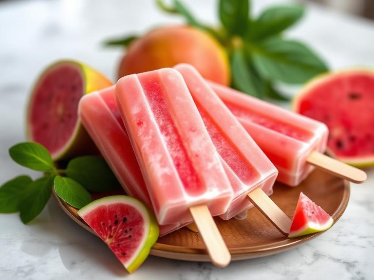 Guava nectar popsicles