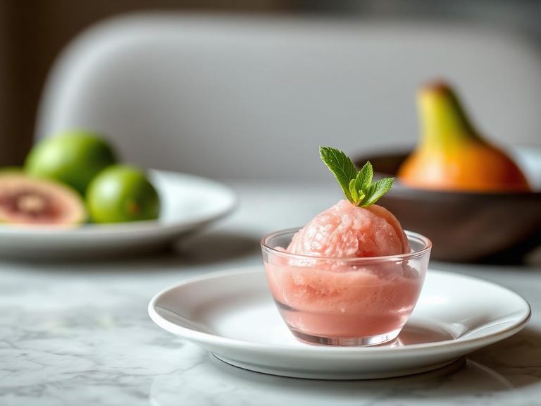 Guava Nectar Sorbet or Granita