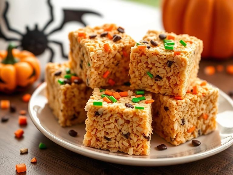 Halloween Crunch Rice Krispie Treats