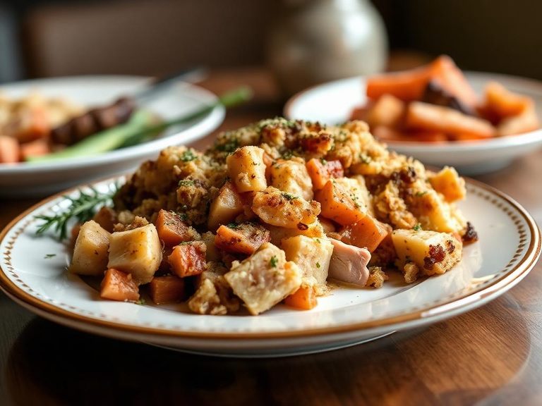Ham and Bread Stuffing Bake