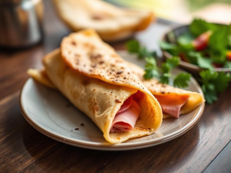 Ham and Cheese Crepe (Crêpe Jambon-Fromage)