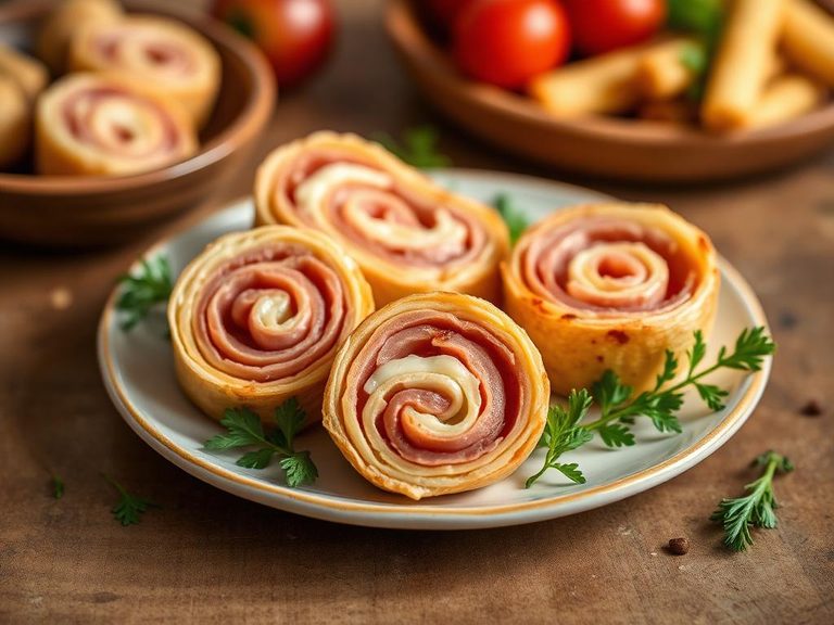 Ham and cheese pinwheels