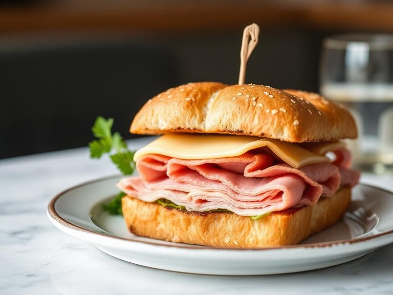 Ham and cheese sandwich