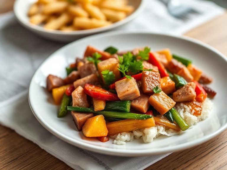 Ham and Pepper Stir-fry