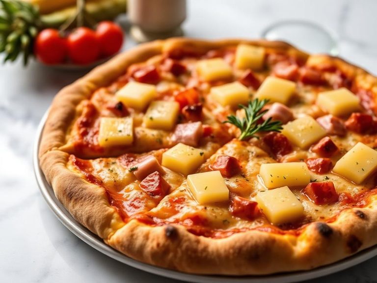 Ham and Pineapple (Hawaiian) Pizza
