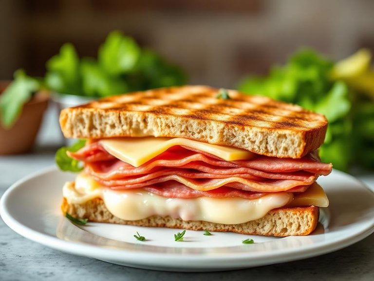 Ham and Swiss Panini