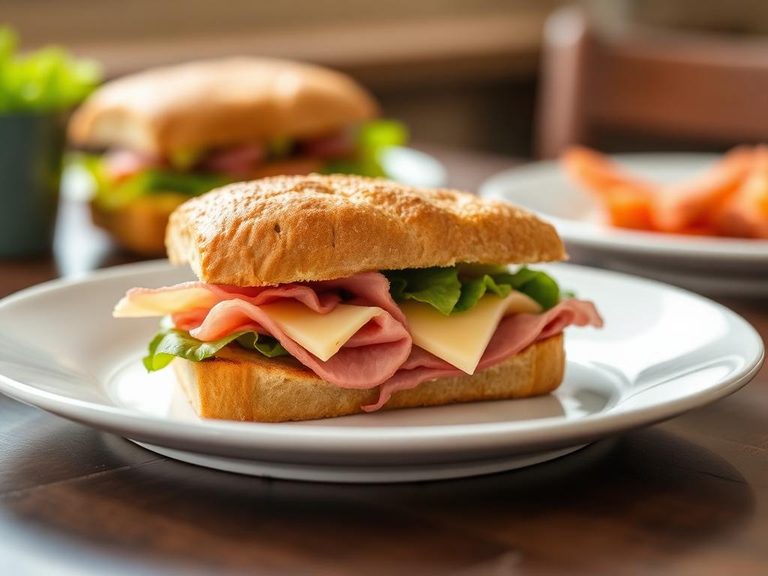 Ham and Swiss Sandwich