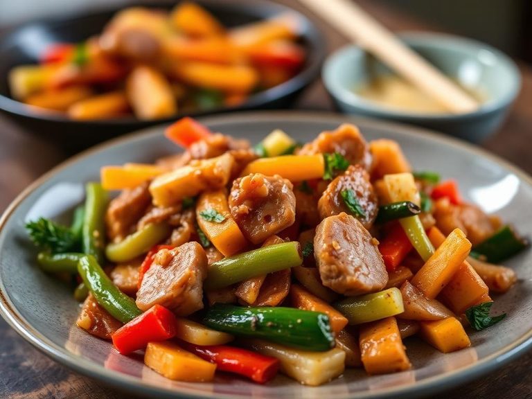 Ham and Vegetable Stir-fry